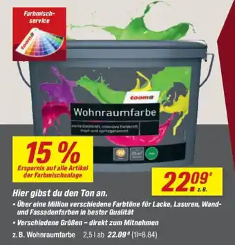 toom Baumarkt toom Wohnraumfarbe Angebot