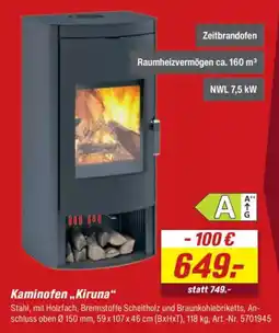 toom Baumarkt Kaminofen,,Kiruna" Angebot