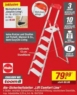 toom Baumarkt toom Alu-Sicherheitsleiter,,L81 Comfort Line" Angebot