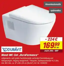toom Baumarkt DURAVIT Wand-WC-Set „,DuraFormance" Angebot