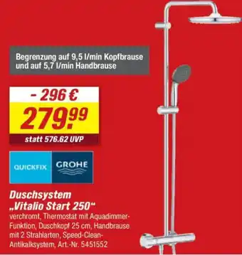 toom Baumarkt QUICKFIX GROHE Duschsystem ,,Vitalio Start 250" Angebot
