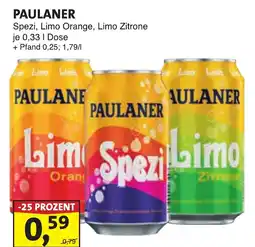 Lösch Depot PAULANER Spezi, Limo Orange, Limo Zitrone Angebot