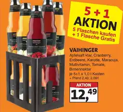 Lösch Depot VAIHINGER Apfelsaft klar, Cranberry, Erdbeere, Karotte, Maracuja, Multivitamin, Tomate, Birnennektar Angebot