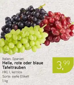 Dornseifer Italien, Spanien Helle, rote oder blaue Tafeltrauben Angebot