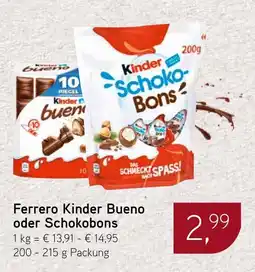 Dornseifer Ferrero Kinder Bueno oder Schokobons Angebot