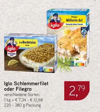 Dornseifer Iglo Schlemmerfilet oder Filegro Angebot
