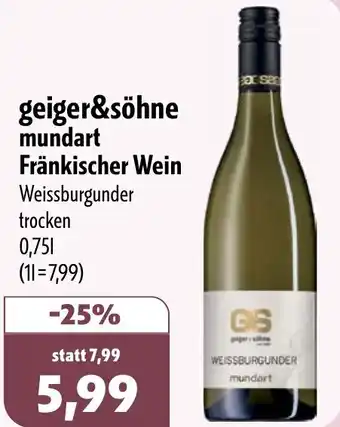 Aktiv Irma geiger&söhne mundart Fränkischer Wein Angebot