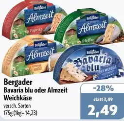 Aktiv Irma Bergader Bavaria blu oder Almzeit Weichkäse Angebot