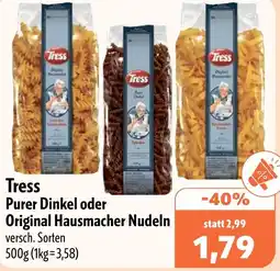 Aktiv Irma Tress Purer Dinkel oder Original Hausmacher Nudeln Angebot