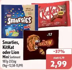 Aktiv Irma Smarties, KitKat oder Lion Mini Angebot