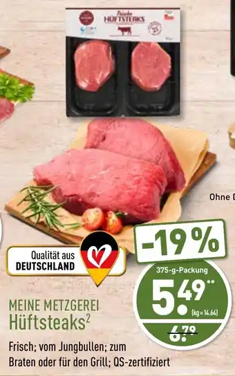 Aldi Nord Meine Metzgerei Hüftsteaks 375g Angebot