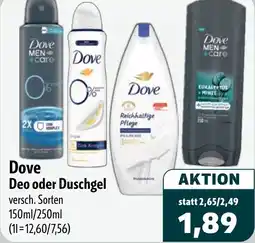 Aktiv Irma Dove Deo oder Duschgel Angebot