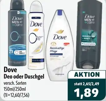 Aktiv Irma Dove Deo oder Duschgel Angebot