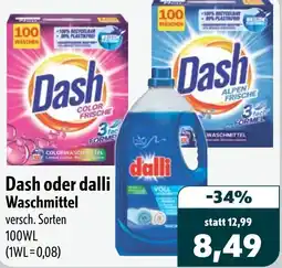 Aktiv Irma Dash oder dalli Waschmittel Angebot