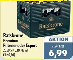 Aktiv Irma Ratskrone Premium Pilsener oder Export Angebot