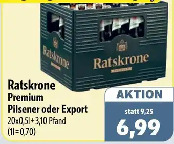 Aktiv Irma Ratskrone Premium Pilsener oder Export Angebot