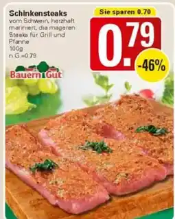 WEZ Bauern Gut Schinkensteaks Angebot