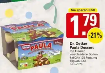 WEZ Dr. Oetker Paula Dessert mit Flecken Angebot