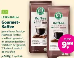 Biomarkt LEBENSBAUM Gourmet Kaffee Angebot