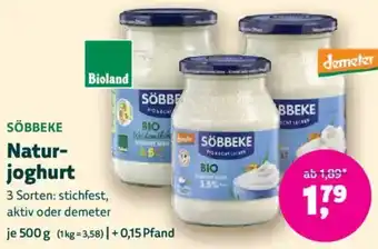 Biomarkt SÖBBEKE Naturjoghurt Angebot