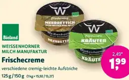 Biomarkt WEISSENHORNER MILCH MANUFAKTUR Frischecreme Angebot