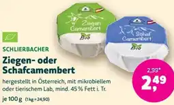 Biomarkt SCHLIERBACHER Ziegen- oder Schafcamembert Angebot