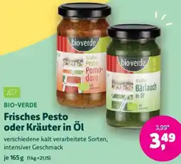 Biomarkt BIO-VERDE Frisches Pesto oder Kräuter in Öl Angebot