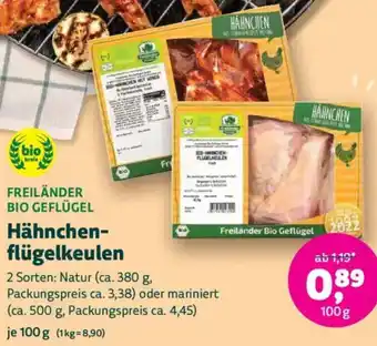 Biomarkt FREILÄNDER BIO GEFLÜGEL Hähnchenflügelkeulen Angebot