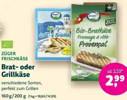 Biomarkt ZÜGER FRISCHKÄSE Brat- oder Grillkäse Angebot