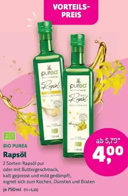 Biomarkt BIO PUREA Rapsöl Angebot