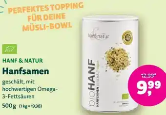 Biomarkt HANF & NATUR Hanfsamen Angebot