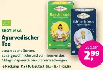 Biomarkt SHOTI MAA Ayurvedischer Tee Angebot