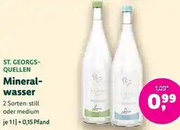Biomarkt ST. GEORGSQUELLEN Mineralwasser Angebot