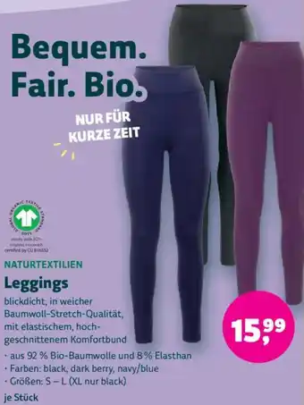 Biomarkt NATURTEXTILIEN Leggings Angebot