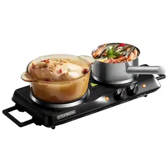 Netto Marken-Discount Steinborg Doppelkochplatte Herdplatte Camping Kochfeld 2500W schwarz Angebot