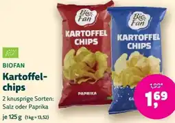 Biomarkt BIOFAN Kartoffelchips Angebot