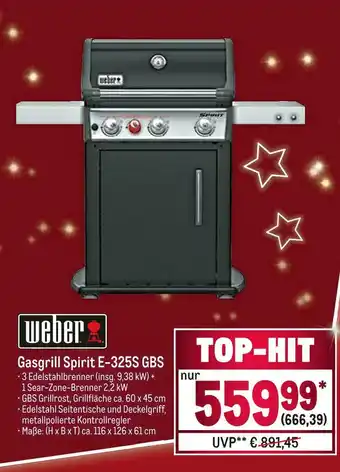 METRO Weber gasgrill spirit e-325s gbs Angebot