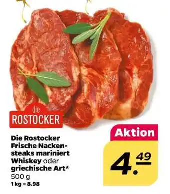NETTO Die Rostocker Frische Nackensteaks mariniert Whiskey oder griechische Art Angebot