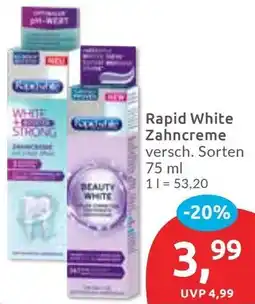 Budni Rapid White Zahncreme Angebot