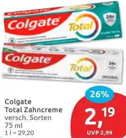 Budni Colgate Total Zahncreme Angebot
