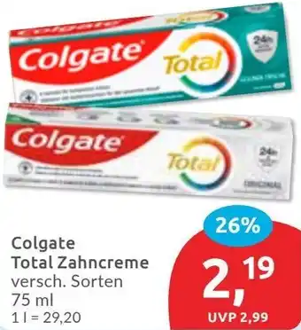 Budni Colgate Total Zahncreme Angebot