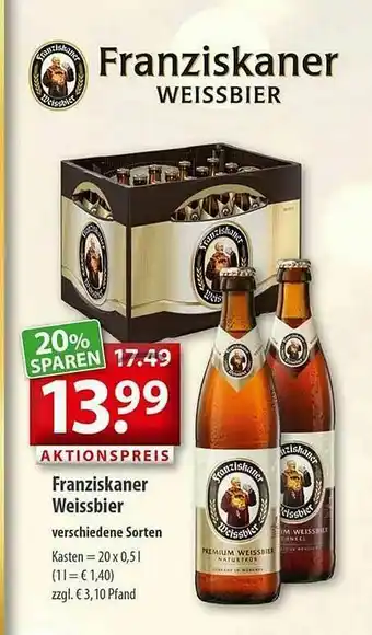 Getränkeland Franziskaner Weissbier Angebot