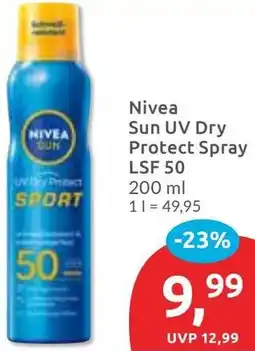 Budni Nivea Sun UV Dry Protect Spray LSF 50 Angebot