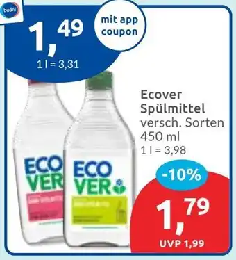 Budni Ecover Spülmittel Angebot