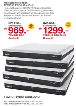 Möbelzentrum Pforzheim Tempur matratzenkollektion pro coolquilt Angebot