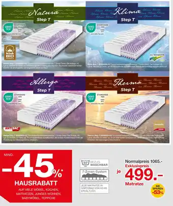 Möbelzentrum Pforzheim Matratze ortho-cel Angebot