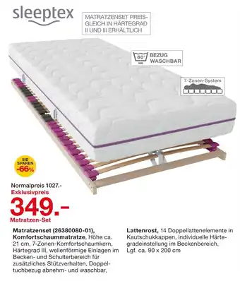 Möbelzentrum Pforzheim Sleeptex matratzen-set Angebot