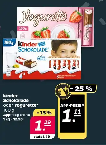 NETTO Kinder schokolade oder yogurette Angebot