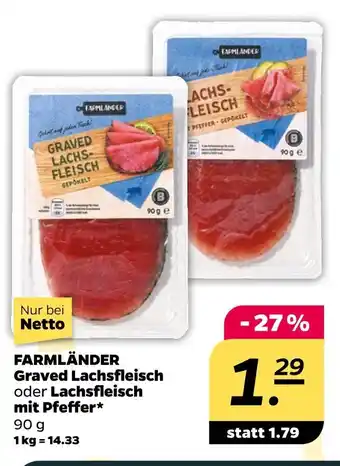 NETTO Farmländer graved lachsfleisch Angebot