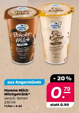 NETTO Hemme milch milchgetränk Angebot